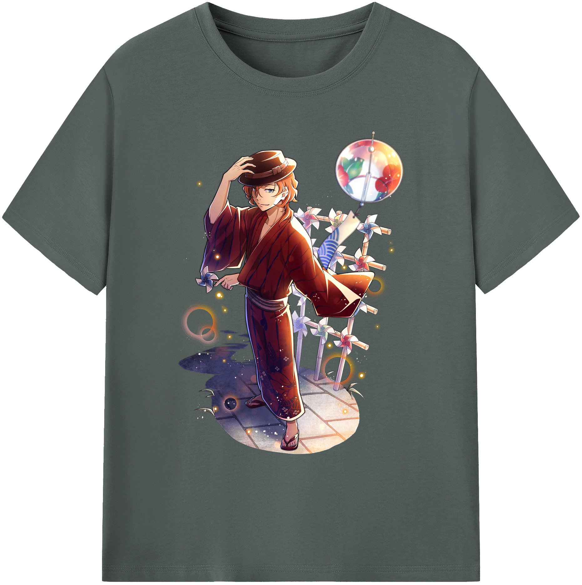 （画像用） 文豪ストレイドッグス Bungo Stray Dogs 綿100％ メンズ半袖Tシャツ｜肌触りやわらか＆通気性